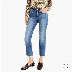 J.Crew Petite Boyfriend Jeans with Chewed Hem